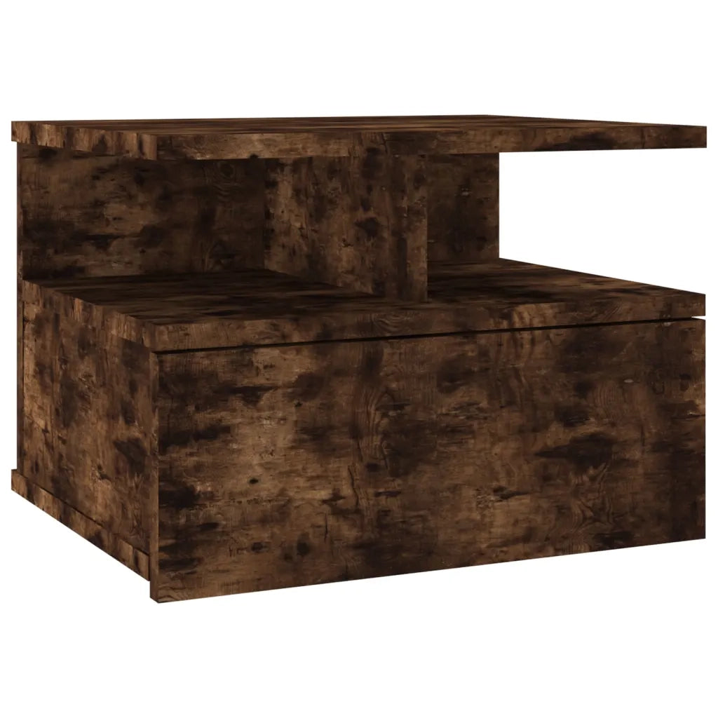 Comodino Pensile Rovere Fumo 40x31x27 cm in Legno Multistrato cod mxl 30388