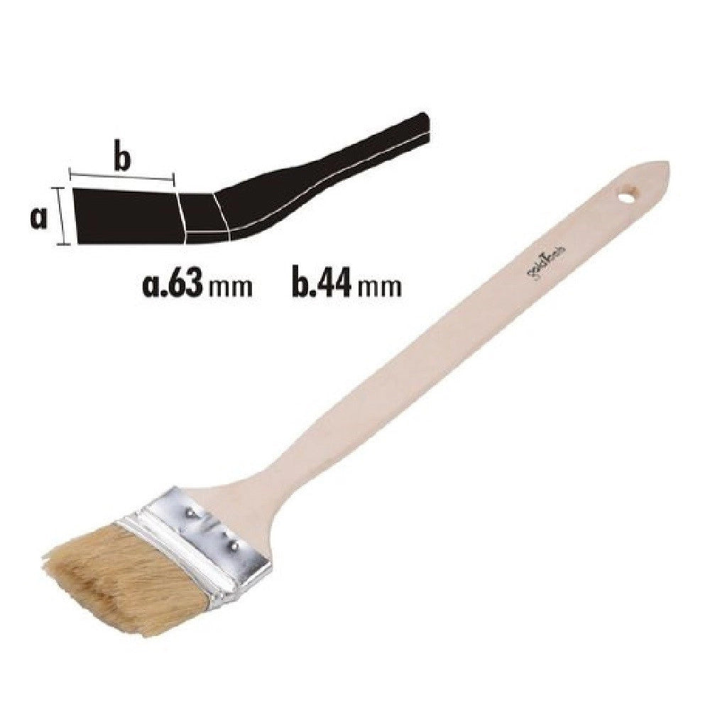 Trade Shop - Pennello Angolare Piatta Per Pittura Radiatori Termosifone 63mm Setole 44mm 90304 -