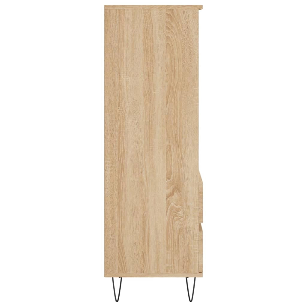 Buffet credenza cassettiera armadio mobile contenitore organizer cucina soggiorno salotto rovere Sonoma alto 40 x 36 x 110 cm legno ingegnerizzato marrone 02_0034058