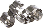 Forma biscotti, motocicletta in acciaio inossidabile, 7 cm, argento