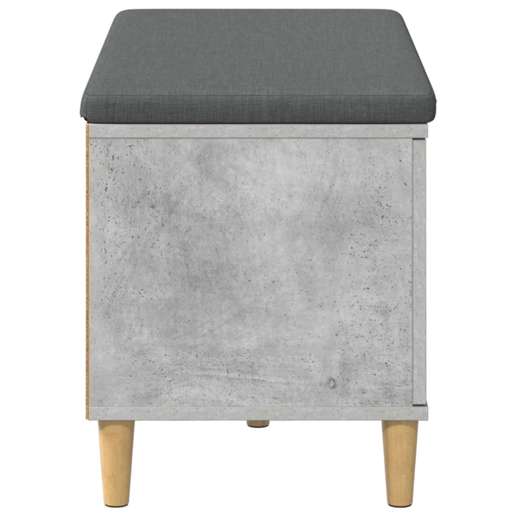 Panca per ingresso con cuscino Grigio Cemento 80 x 38 x 46 cm