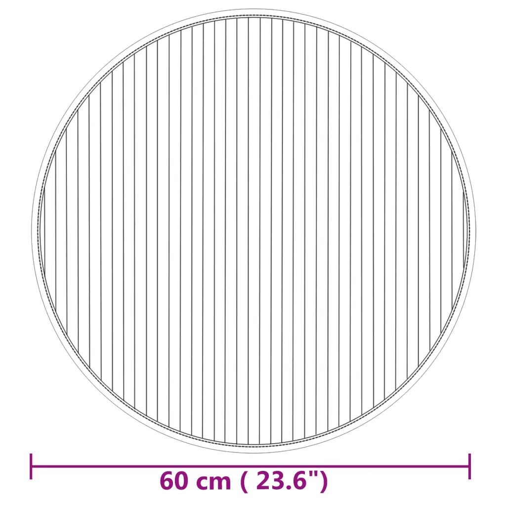 Tappeto Rotondo Naturale 60 cm in BambÃ¹