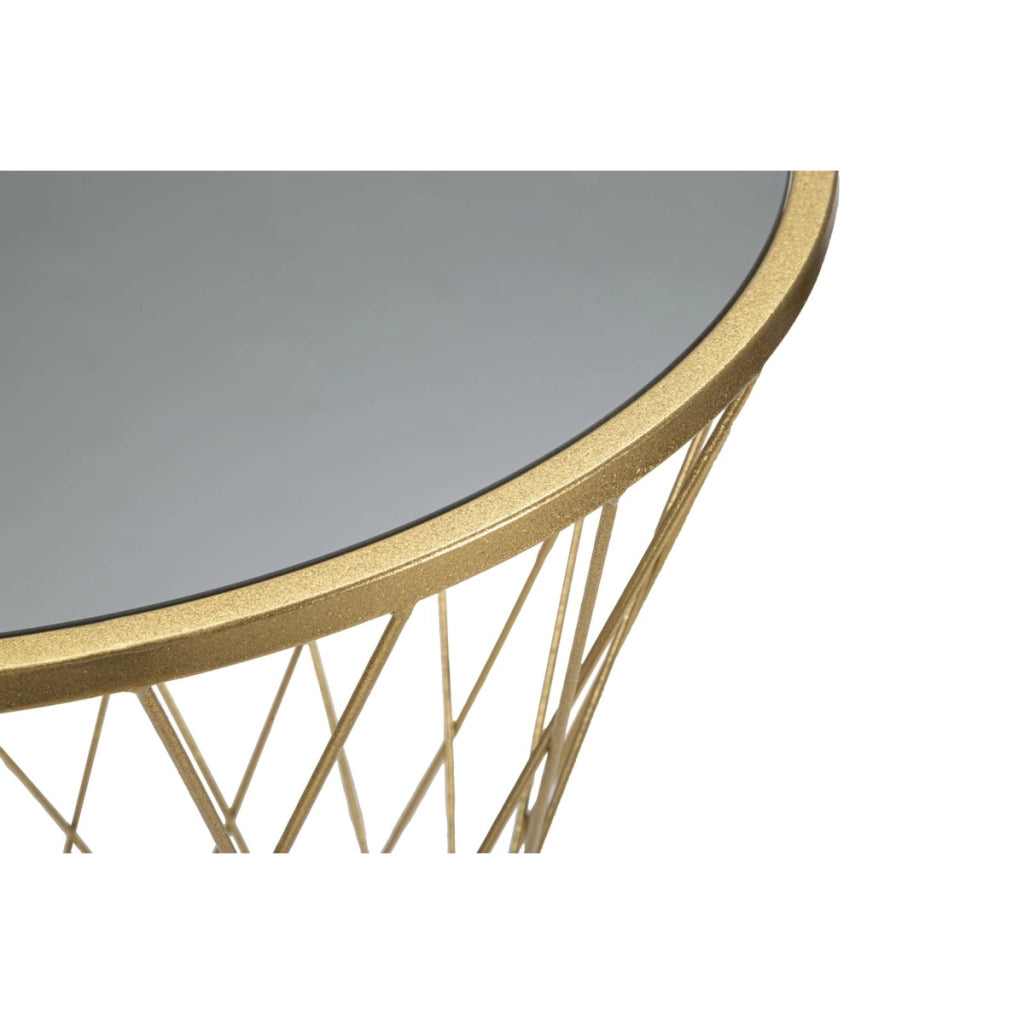 Tavolo VKH586, Oro, Metallo, 50x50x100 cm