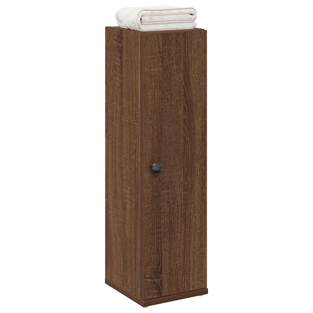 Mobile da Bagno con Portarotolo Rovere Marrone 20,5x22x72 cm 858521