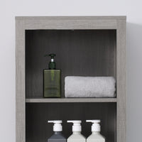 Mobile a Colonna per Bagno 42x30x170 cm in Truciolato Grigio