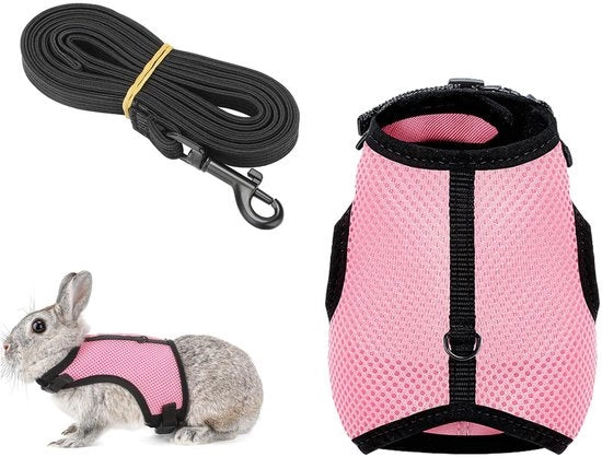 Gilet per Cavi - Flessibile - Adattabile per Conigli e Hamsters - Materiale soffice e confortevole - Facile da indossare e respirante - Robusto e resistente allo sforzo - Gilet per animali domestici