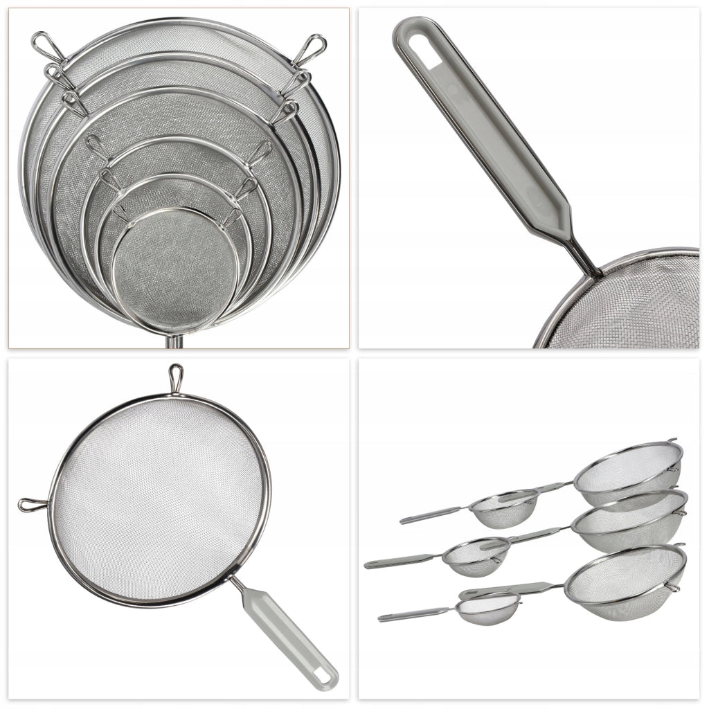 Colino da cucina KADAX con manico in acciaio per setacciare la farina, denso, 20 cm
