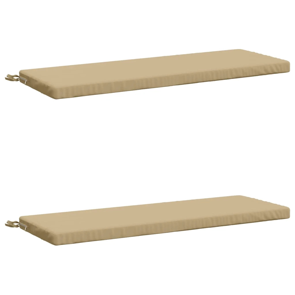 Cuscini per Panchina a 2 Pezzi SOEST 2 pz 100% Poliestere Beige 948875