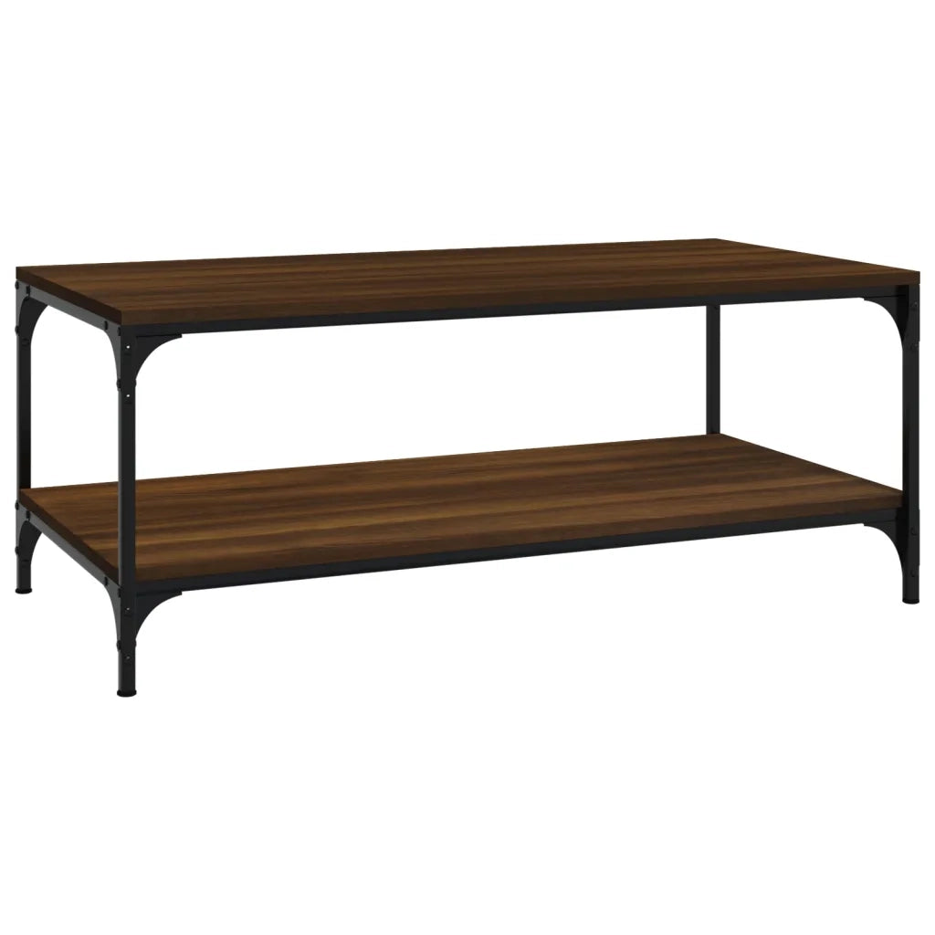 Tavolino Salotto Rovere Marrone 80x50x40 cm Legno Multistrato cod mxl 23178