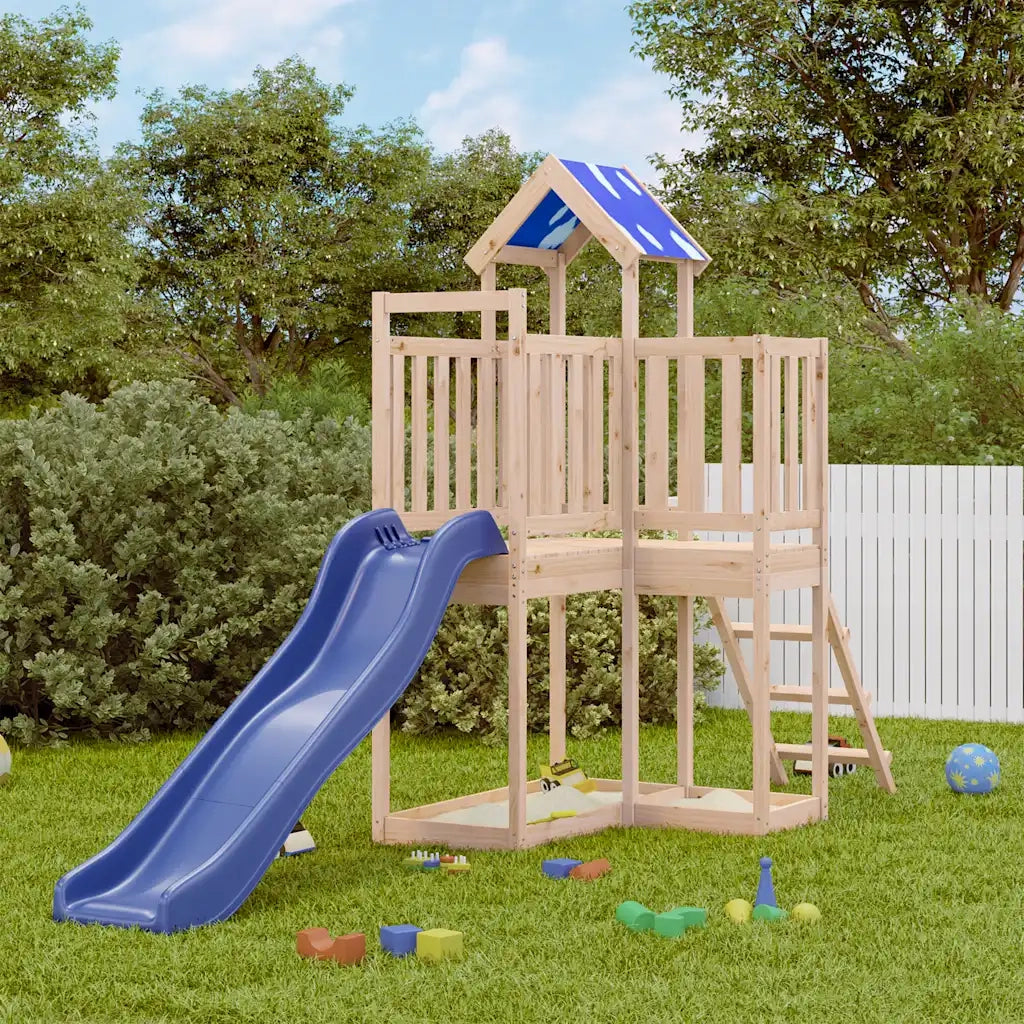 Set da Gioco da Esterno in Legno Massello di Pino CFW1086593