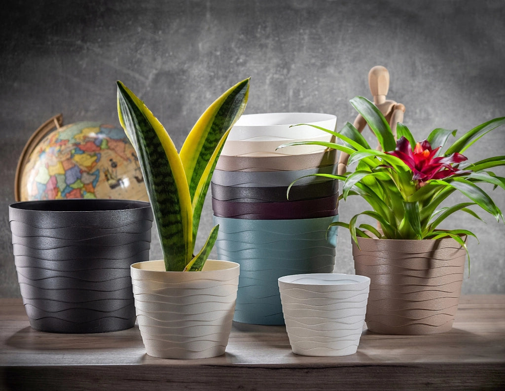 Vaso da fiori KADAX, Vaso da fiori, Grigio, Rotondo, 11 cm, Plastica