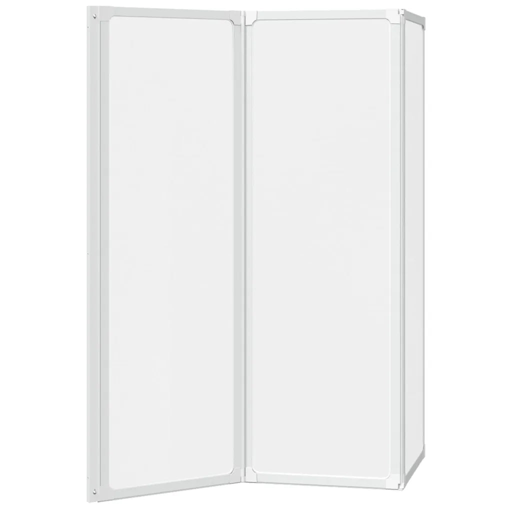 Parete per Doccia e Vasca Bagno 117x120cm 3 Pannelli Pieghevole 140784