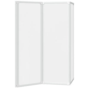 Parete per Doccia e Vasca Bagno 117x120cm 3 Pannelli Pieghevole 140784