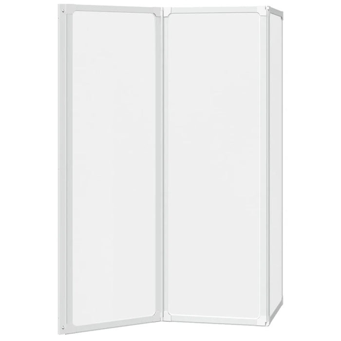 Parete per Doccia e Vasca Bagno 117x120cm 3 Pannelli Pieghevole 140784