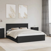 Struttura del letto-Giroletto Nero 160 x 200 cm Legno Ingegnerizzato 352614