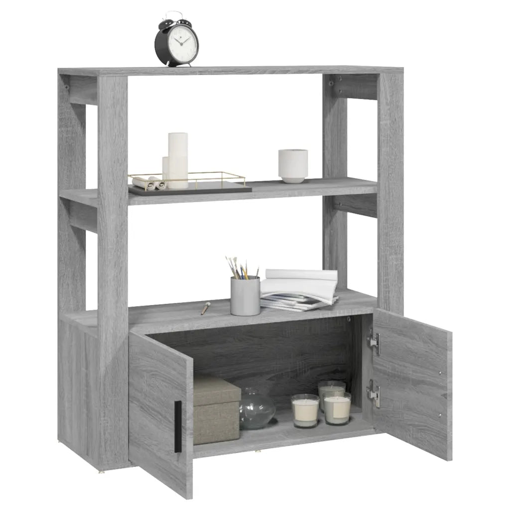 Credenza Grigio Sonoma 80x30x90 cm in Legno Multistrato 819466