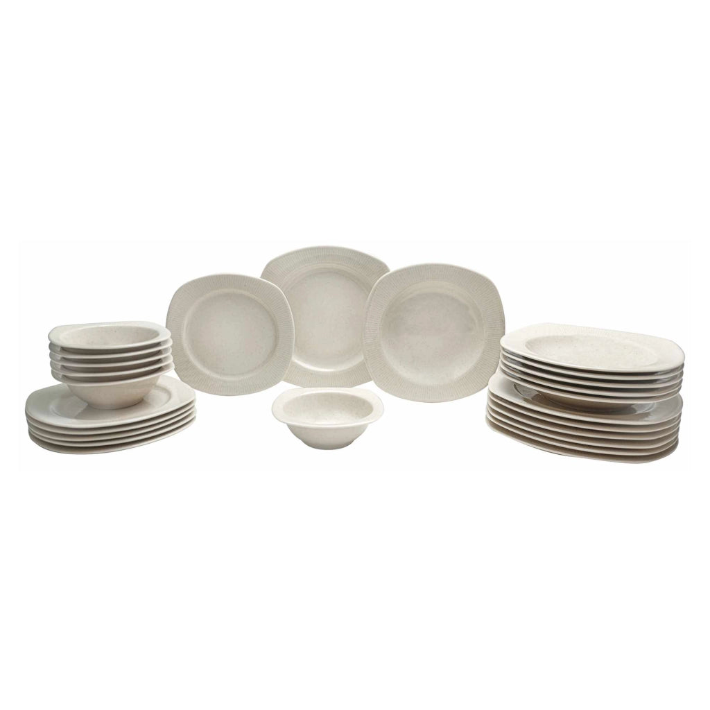 Notomi, Servizio Piatti set da 24, Bianco Crema