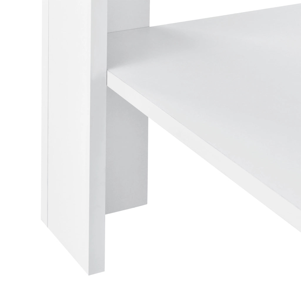 Tavolino Centrale da Salotto Aachen con Piano Quadrato - Bianco [en.casa]