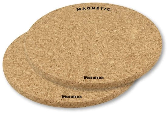 Set di 2 sostegni magnetici in gomma, diametro 20 cm, colore beige