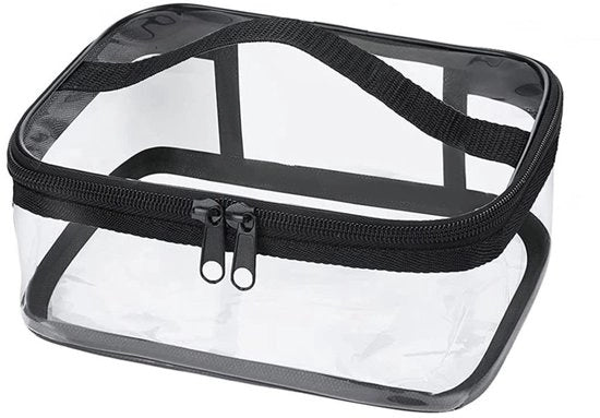 Borsa per Bagno - Impermeabile - Design Translucido - Multifunzionale - Borsa Portatile per Trucco - Chiusura con Cinturino - Materiale PVC di Alta Qualità - Borsa per Trucco