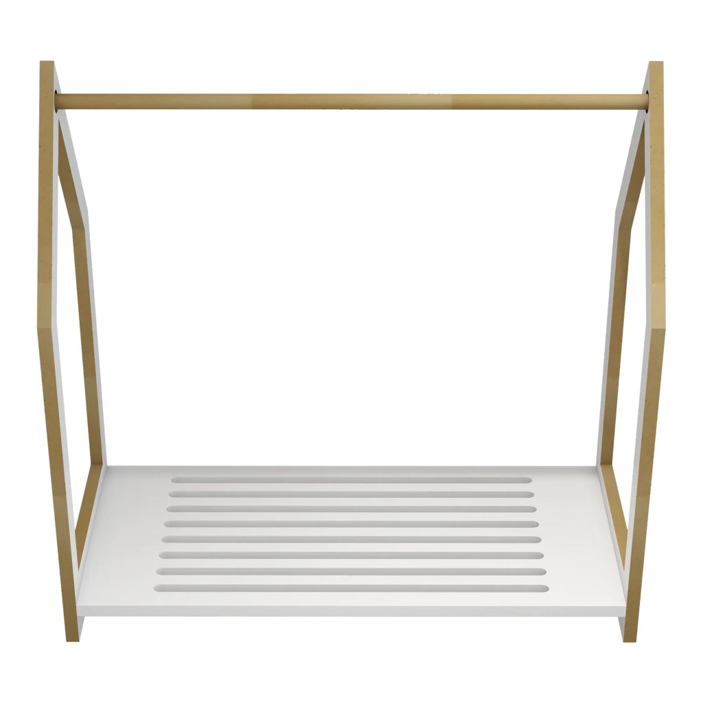 Appendiabiti/guardaroba/guardaroba aperto per bambini a forma di cabina 78 x 75 x 35 cm bianco 03_0010291