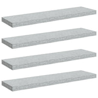 Scaffali a Parete 4 pz Grigio Cemento 90x23,5x3,8 cm in MDF cod mxl 33308