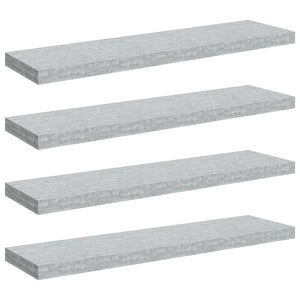 Scaffali a Parete 4 pz Grigio Cemento 90x23,5x3,8 cm in MDF cod mxl 33308