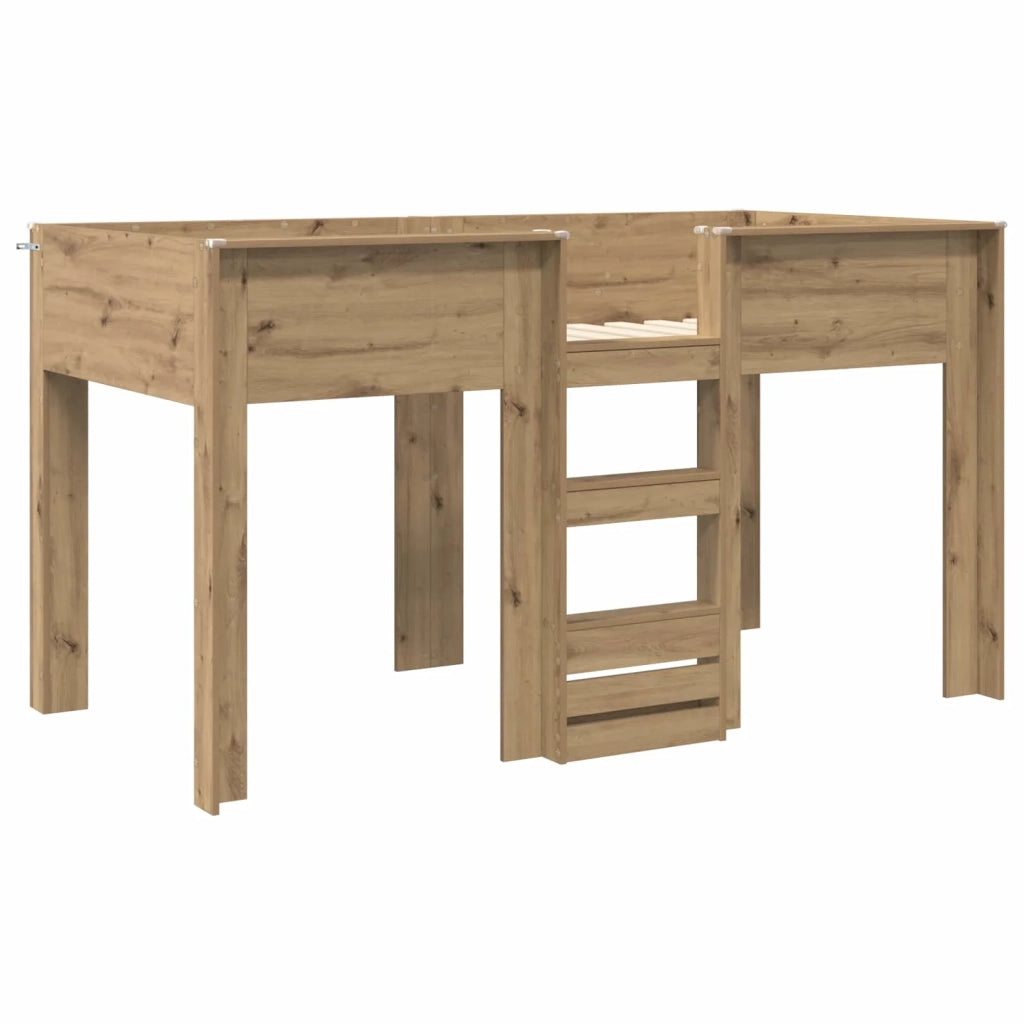 Letto a Castello per Bambini Rovere artigianale 100 x 200 cm