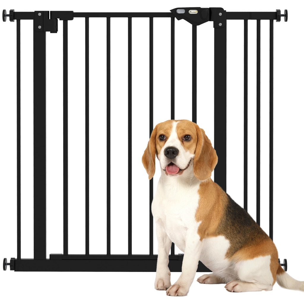 Cancello di Sicurezza per Cani ¨C Zephmum ¨C Nero, Metallico, 74-87 cm