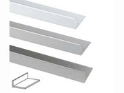 10pz profilo angoli diversi in alluminio  - mm.30x15 mt.1 argento lucido cod:ferx.fer432320