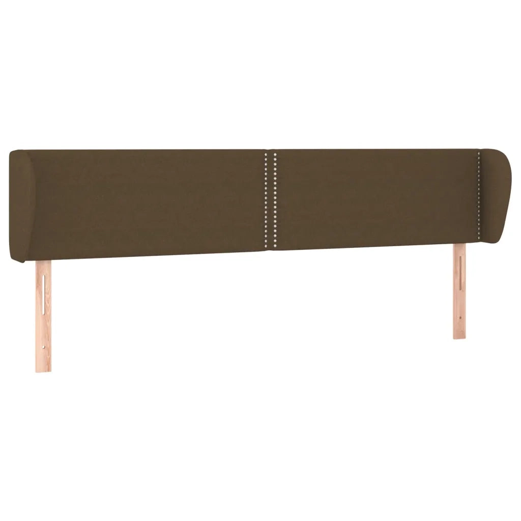 Testiera | Testata ad Orecchio Marrone Scuro 203x23x78/88 cm in Tessuto