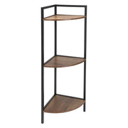 MOBILE ANGOLARE CON RIPIANI IN LEGNO cm. 23.5 x 23,5 x h.76 - 3 ripiani  - BricoGo