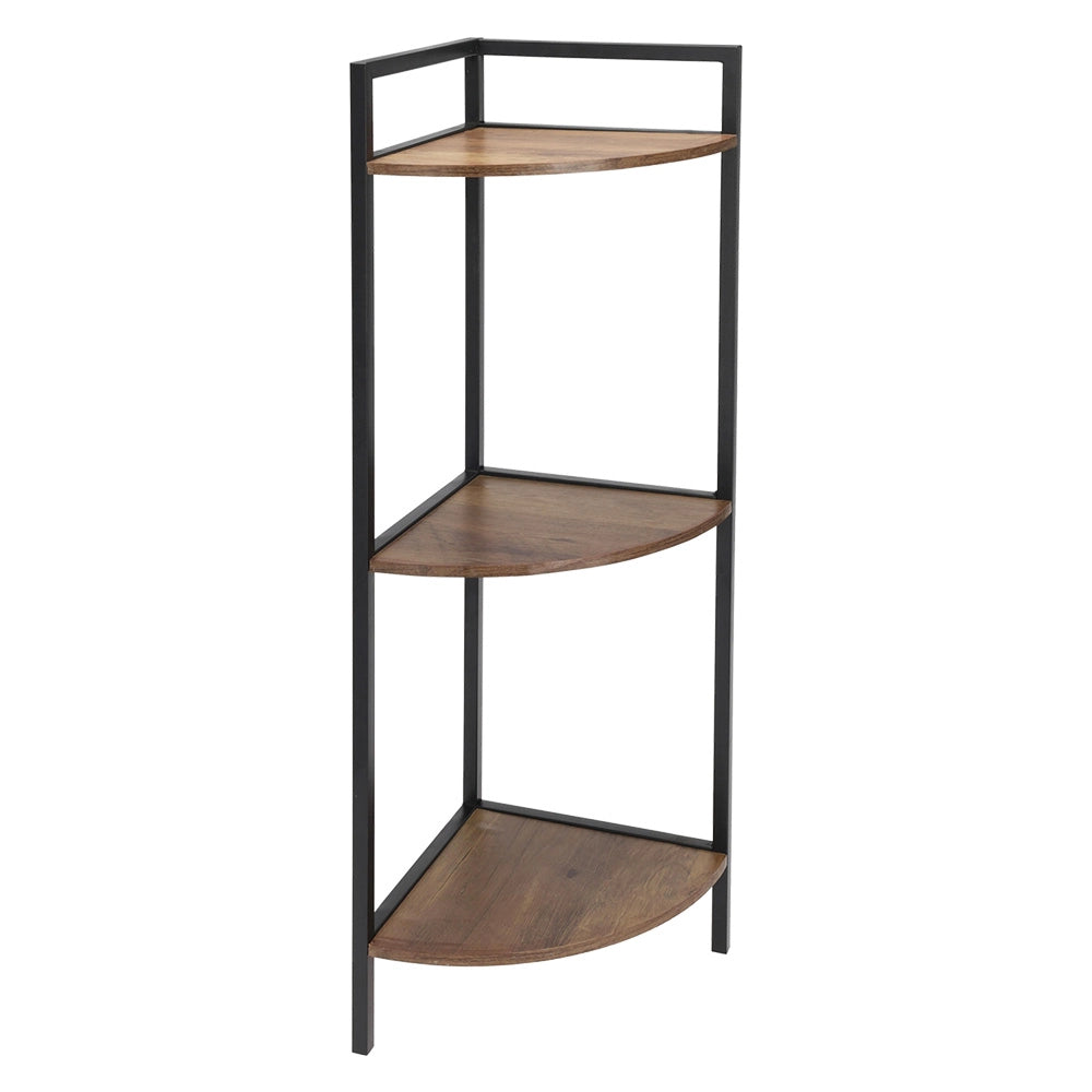 MOBILE ANGOLARE CON RIPIANI IN LEGNO cm. 23.5 x 23,5 x h.76 - 3 ripiani  - BricoGo