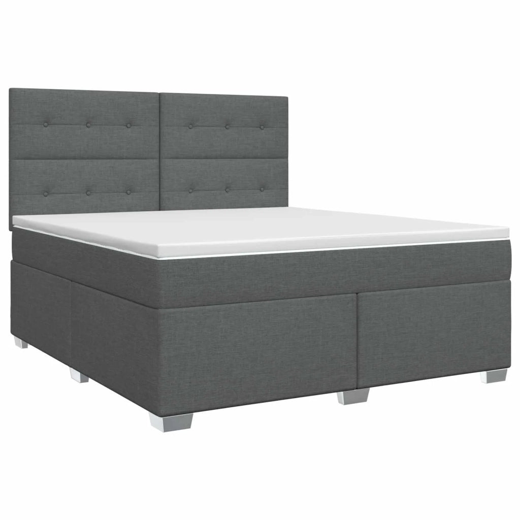 Letto box spring con materasso Grigio Scuro 180 x 200 cm 3453466