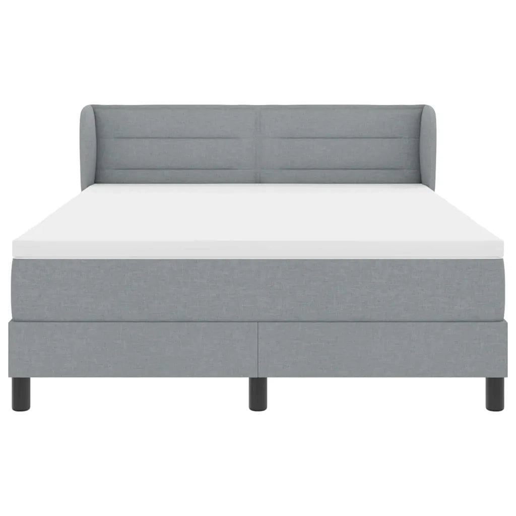 Letto a molle con materasso Grigio chiaro 140 x 190 cm Tessuto 3339954