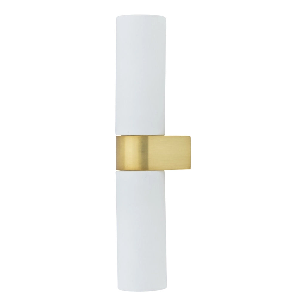 Applique NATALIE bianco/ottone tubo verticale 2xG9 IP44