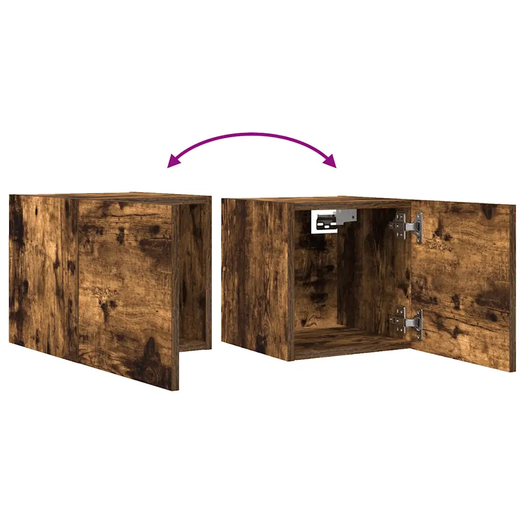 Armadietto TV Montato a Parete Rovere Fumo 30,5x30x30 cm cod mxl 15770