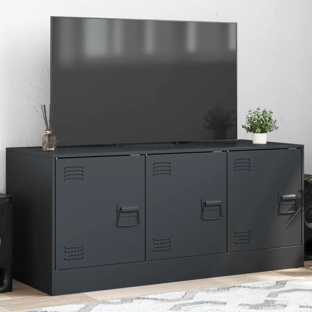 Mobile Porta TV Antracite 99x39x44 cm in Acciaio 841645