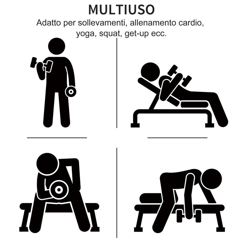 SET 6 MANUBRI PESI PER BRACCIA CON VALIGETTA DA 0.5 KG 1 KG 1.5 KG ACCIAIO