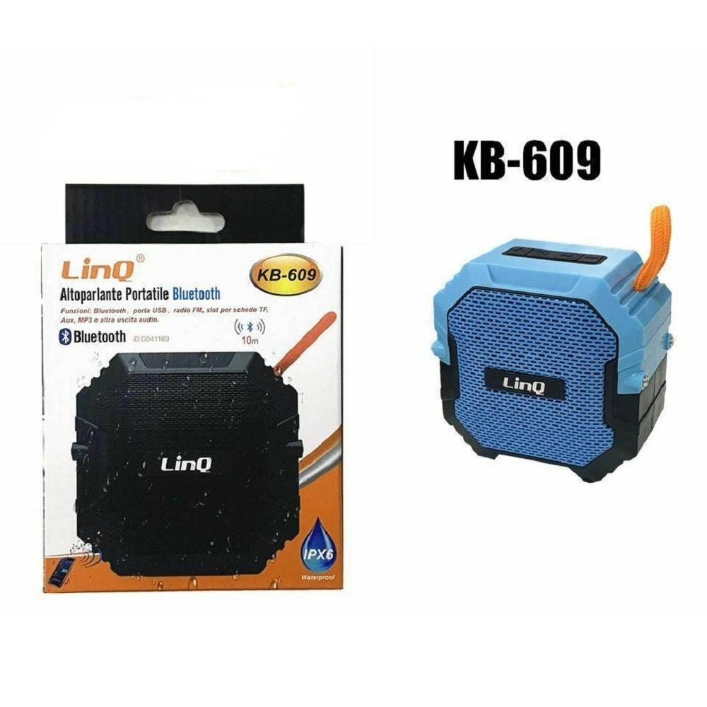Trade Shop - Speaker Cassa Bluetooth Portatile Impermeabile Usb Radio Fm Tf Linq Kb-609 -