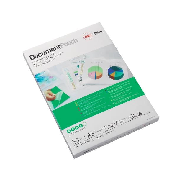 Gbc pouch per plastificazione documenti a3 2x100mic lucide (100) - 3740307