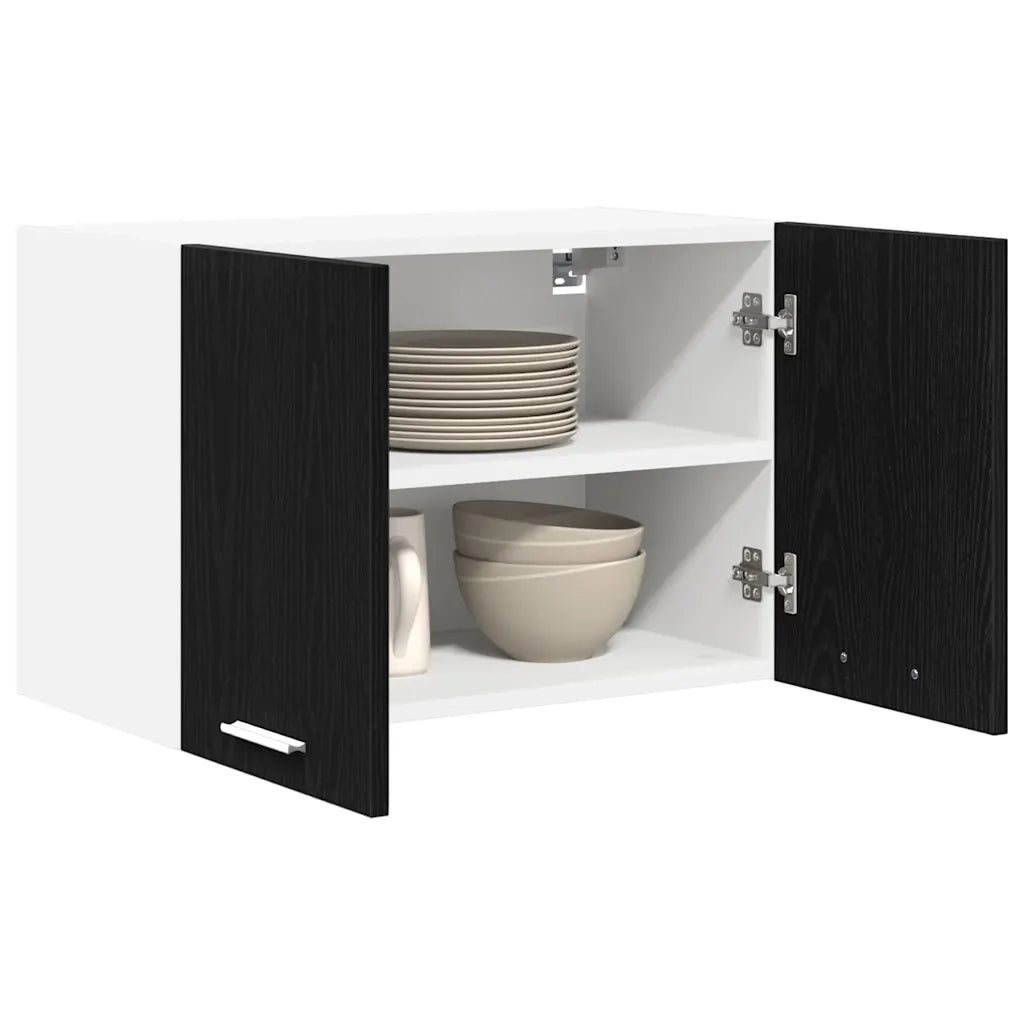 Armadio pensile con porta Rovere Nero e Bianco 60 x 31 x 40 cm 884164