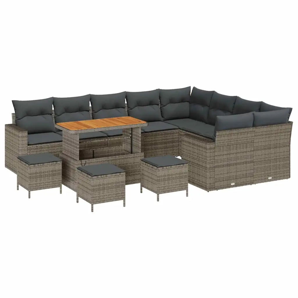 Set Divano da Giardino 13 pcs Grigio polyrattan 3361663