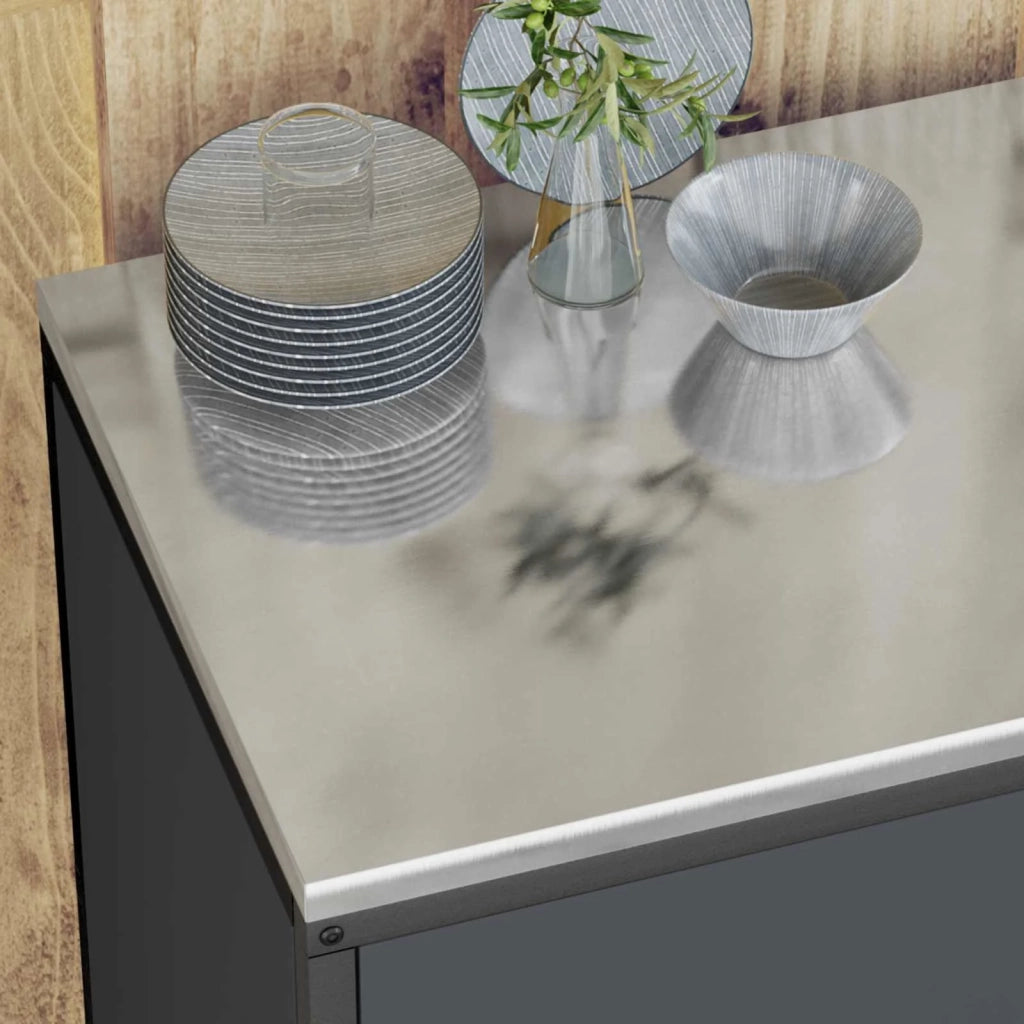 Stoccaggio in cucina Antracite 90 x 50 x 92 cm Acciaio 874984