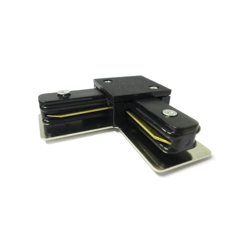 Giunto a L Connettore Per Binario Dei Faretti Led A Binario Modello L Colore Nero Per Mono Fase