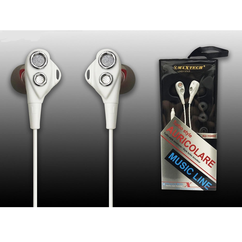 Trade Shop - Auricolari Orecchie Cuffie Per Smartphone Microfono Con Filo Volume Maxtech Au-1g002 -