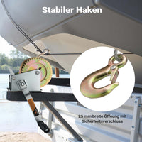 Verricello manuale per barche da 720 kg 10 m rapporto di trasmissione 4:1