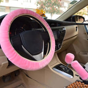 Set di sterzo universale 3 pezzi per auto - Inclusi sterzo manuale e sterzo cambio - Rosa