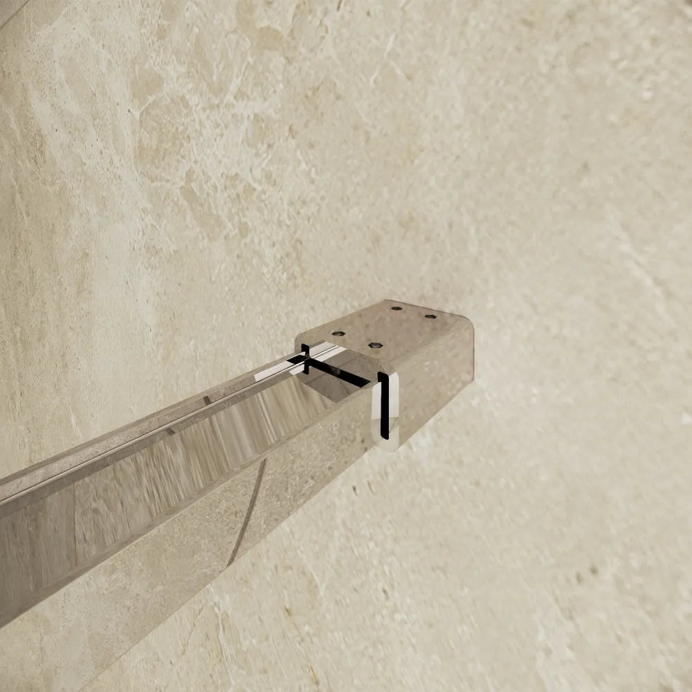 Doccia walk-in arco 120cm con cerniere cromate vetro trasparente 8mm easy clean h200| Nusa