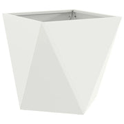 Fioriera | Cassetta per fiori | Vaso Bianco 40 x 40 x 40 cm Acciaio